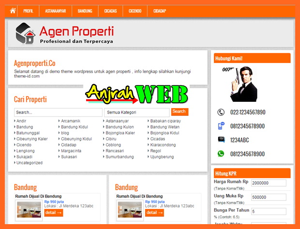 DOwnload Theme Agen Properti Theme Id Theme Bagus untuk Web Properti Online